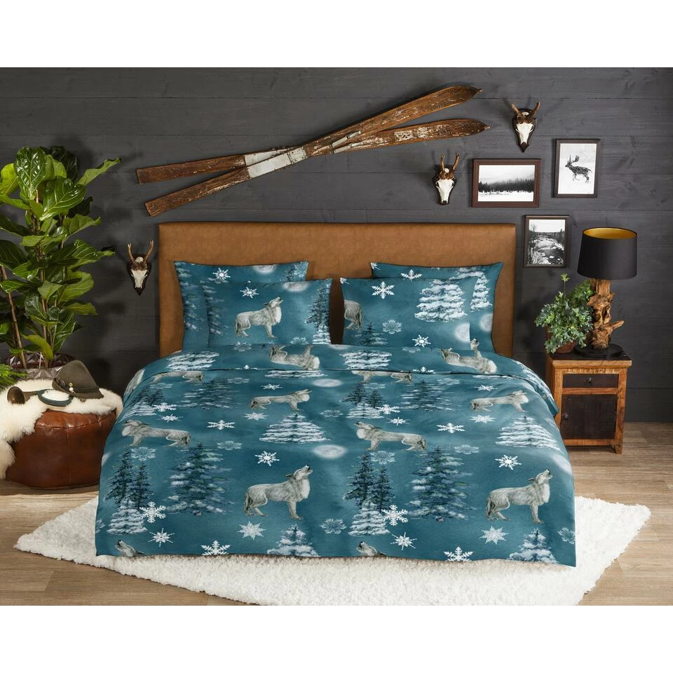 Good Morning Dekbedovertrek "Midnight" - Petrol - (240x220 Cm) 4 Good Morning Dekbedovertrek "Midnight" - Petrol - (240x220 Cm) - Afbeelding 2