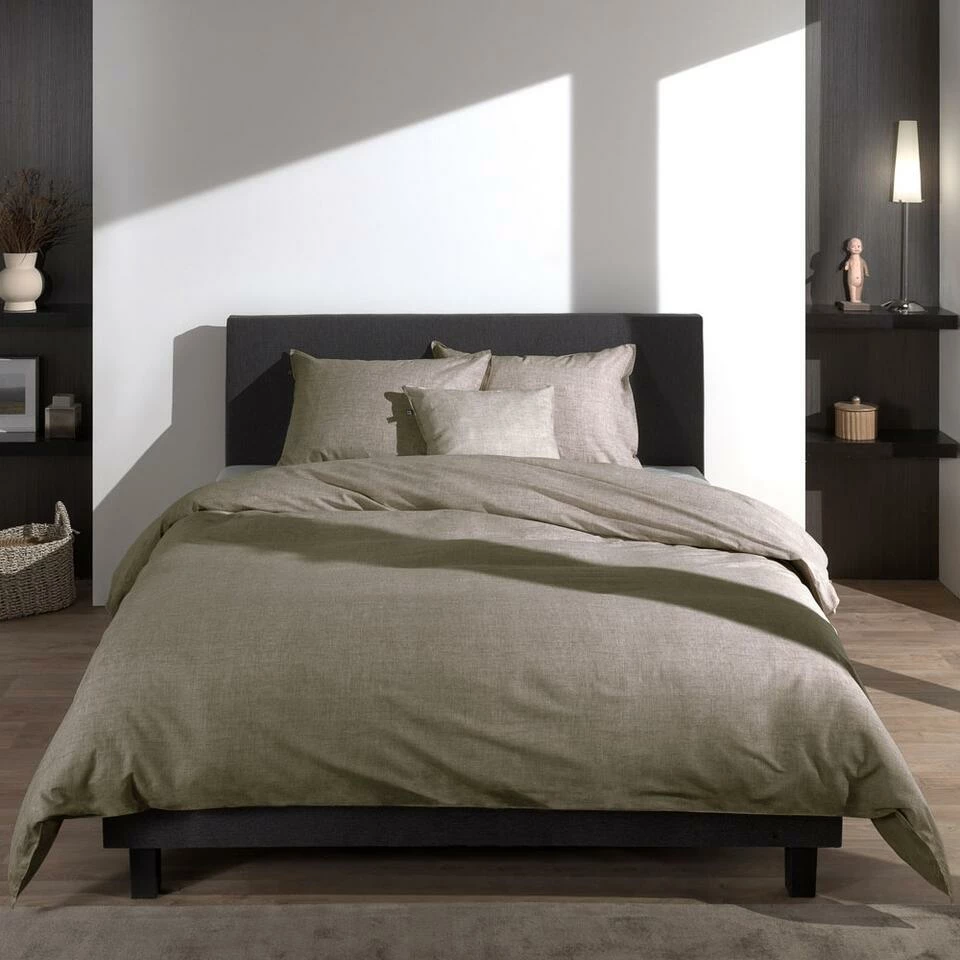 Zo! Home Zo Home Dekbedovertrek Lino Palm Taupe-Lits-jumeaux (240 X 200/220 Cm) 6 Zo! Home Zo Home Dekbedovertrek Lino Palm Taupe-Lits-jumeaux (240 X 200/220 Cm) - Afbeelding 4