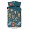 Good Morning Dekbedovertrek "Owls" - Petrol - (140x220 Cm) -Cinderella Winkel 1000068619