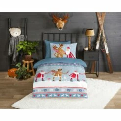 Good Morning Dekbedovertrek "Buddies" - Blauw - (140x220 Cm) -Cinderella Winkel 1000070216 0101