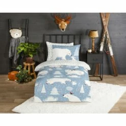 Good Morning Dekbedovertrek "Northpole" - Blauw - (140x220 Cm) -Cinderella Winkel 1000070224 0101