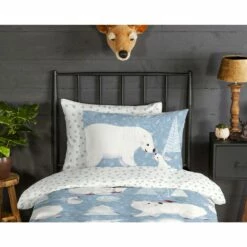 Good Morning Dekbedovertrek "Northpole" - Blauw - (140x220 Cm) -Cinderella Winkel 1000070224 0110