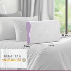 Anatomisch Lavendel Memory Foam Hoofdkussen 30x50 Cm -Cinderella Winkel 1000080657 0102