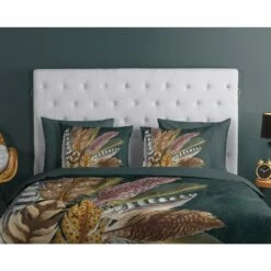 Good Morning Dekbedovertrek "Soft Feathers" - Groen - (200x220 Cm) -Cinderella Winkel 1000080890 0110