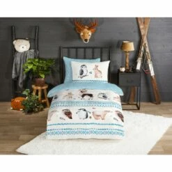 Good Morning Dekbedovertrek "Freezing" - Blauw - (140x220 Cm) -Cinderella Winkel 1000080893 0101
