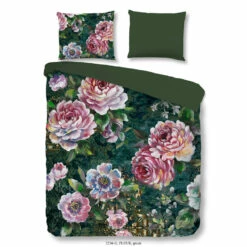 Good Morning Dekbedovertrek "Fleur" - Groen - (200x220 Cm)