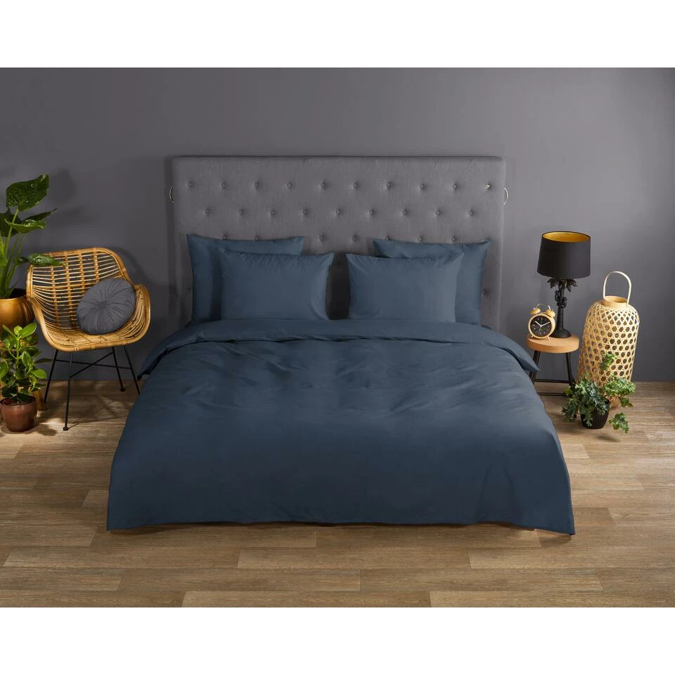 Good Morning Dekbedovertrek "uni Denim" - Blauw - (200x220 Cm) 4 Good Morning Dekbedovertrek "uni Denim" - Blauw - (200x220 Cm) - Afbeelding 2