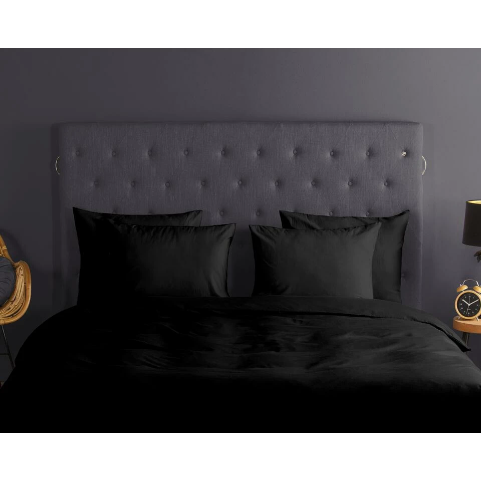 Good Morning Dekbedovertrek "Uni Black" - Zwart - (240x220 Cm) 5 Good Morning Dekbedovertrek "Uni Black" - Zwart - (240x220 Cm) - Afbeelding 3