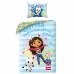 Gabby's Poppenhuis Dekbedovertrek, Glitter - Eenpersoons - 140 X 200 Cm - Katoen