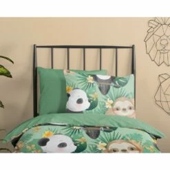 Good Morning Dekbedovertrek "Momo" - Groen - (100x135 Cm) -Cinderella Winkel 1000083119 0110