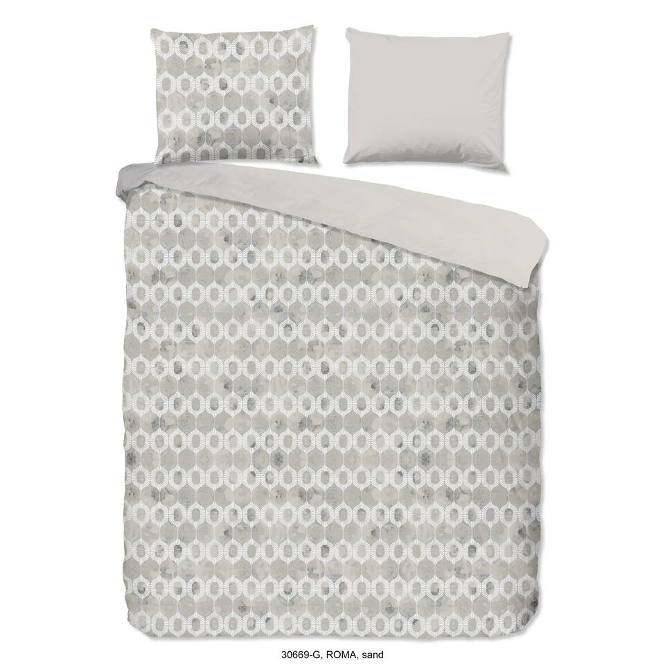 Good Morning Dekbedovertrek "Roma" - Zand - (200x220 Cm) 3 Good Morning Dekbedovertrek "Roma" - Zand - (200x220 Cm)