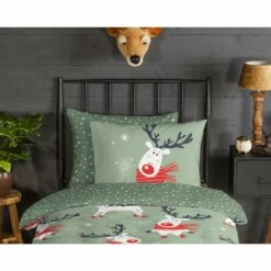 Good Morning Dekbedovertrek "Dinde" - Groen - (140x220 Cm) -Cinderella Winkel 1000091365 0110