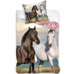 Animal Pictures Dekbedovertrek, Paarden - Eenpersoons - 140 X 200 Cm - Katoen