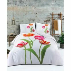 Papillon Dekbedovertrek Tulips - 200x200/220 Cm - Wit 7 Papillon Dekbedovertrek Tulips - 200x200/220 Cm - Wit -Cinderella Winkel 1000093556 0101
