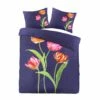 Papillon Dekbedovertrek Tulips - 200x200/220 Cm - Navy