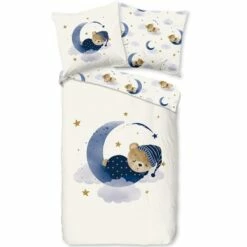 Good Morning Dekbedovertrek "Sleeping" - Ecru - (120x150 Cm)