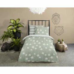 Good Morning Dekbedovertrek "Summer" - Groen - (100x135 Cm) -Cinderella Winkel 1000094442 0101