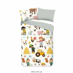 Good Morning Dekbedovertrek "Farm" - Multi - (120x150 Cm)