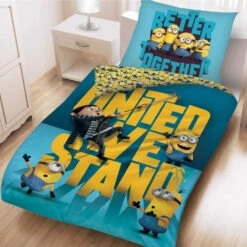 Minions Dekbedovertrek United We Stand - Eenpersoons - 140 X 200 Cm - Katoen 5 Minions Dekbedovertrek United We Stand - Eenpersoons - 140 X 200 Cm - Katoen -Cinderella Winkel 1000095911 0101