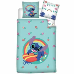 Disney Lilo & Stitch Dekbedovertrek Surf - 140 X 200 + 65 X 65 Cm - Katoen