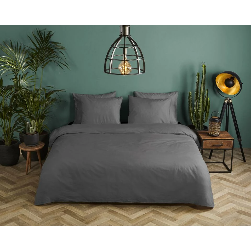 HIP Dekbedovertrek "" - Antraciet - (240x220 Cm) 4 HIP Dekbedovertrek "" - Antraciet - (240x220 Cm) - Afbeelding 2