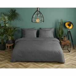 HIP Dekbedovertrek "" - Antraciet - (200x220 Cm) 7 HIP Dekbedovertrek "" - Antraciet - (200x220 Cm) -Cinderella Winkel 1000096067 0101