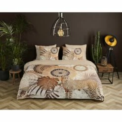 HIP Dekbedovertrek "Raeni" - Taupe - (140x220 Cm) -Cinderella Winkel 1000097571 0101