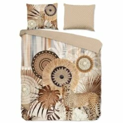 HIP Dekbedovertrek "Raeni" - Taupe - (200x220 Cm)