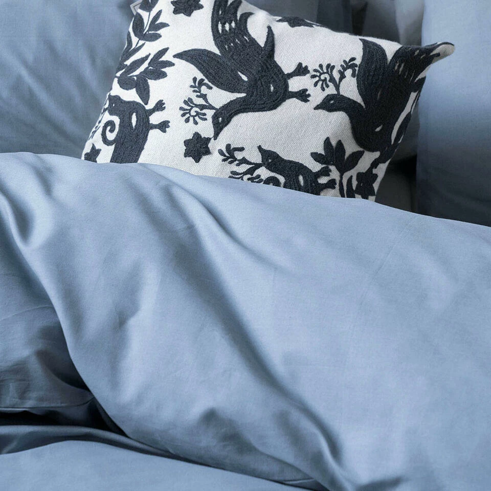 Dindi Home - Dekbedovertrek Plain Beauty - 260x220 Cm - Blauw 6 Dindi Home - Dekbedovertrek Plain Beauty - 260x220 Cm - Blauw - Afbeelding 4