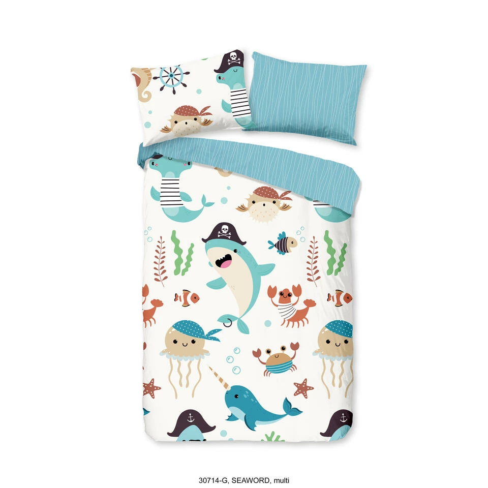 Good Morning Dekbedovertrek "Seaworld" - Multi - (120x150 Cm) 3 Good Morning Dekbedovertrek "Seaworld" - Multi - (120x150 Cm)