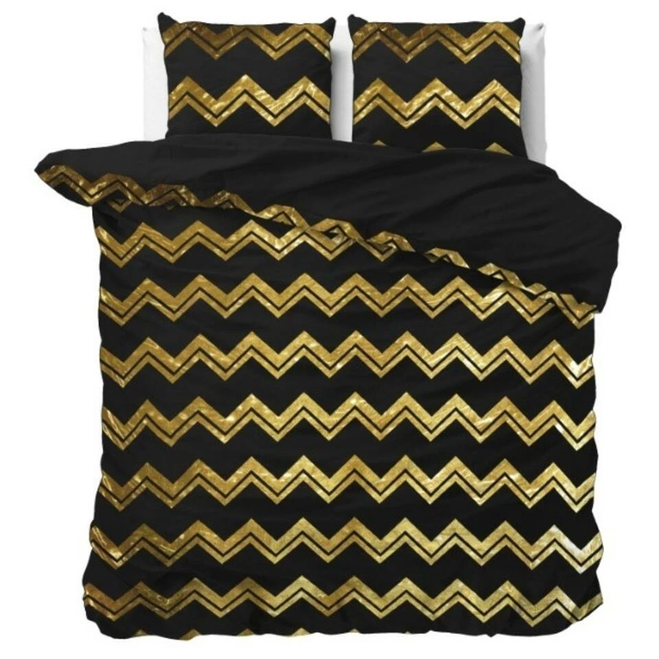 Sleeptime Dekbedovertrek Wave Zwart -Lits-jumeaux (240 X 200/220 Cm) 3 Sleeptime Dekbedovertrek Wave Zwart -Lits-jumeaux (240 X 200/220 Cm)