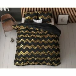 Sleeptime Dekbedovertrek Wave Zwart -2-persoons (200 X 200/220 Cm) -Cinderella Winkel 1000098883 0103