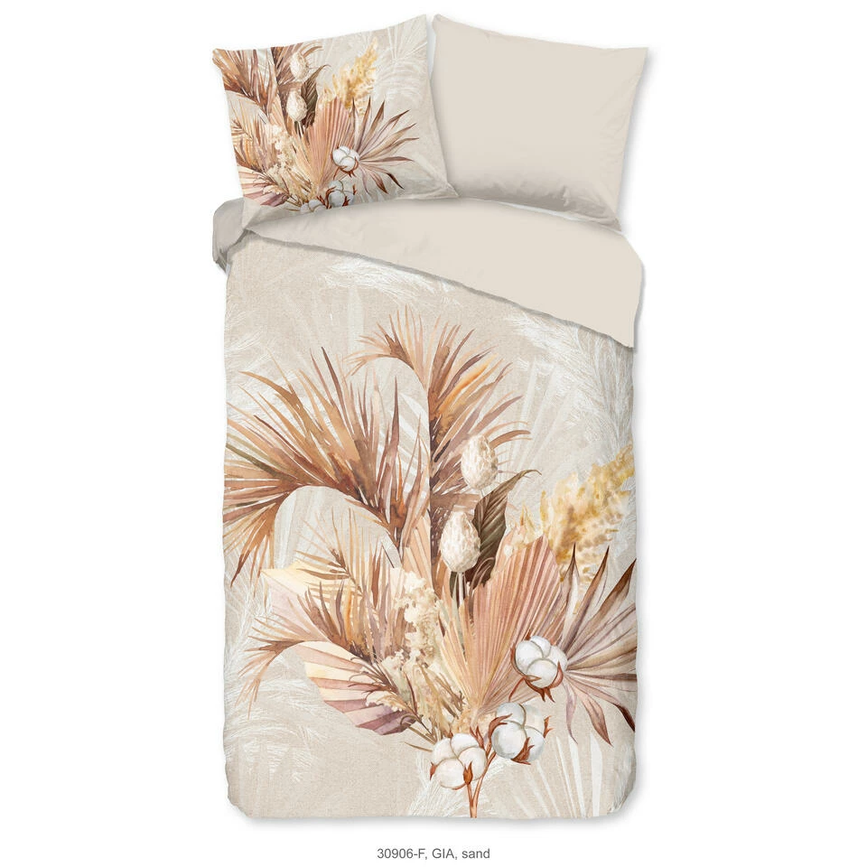 Good Morning Dekbedovertrek "Gia" - Zand - (140x220 Cm) 3 Good Morning Dekbedovertrek "Gia" - Zand - (140x220 Cm)