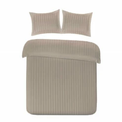 Papillon Dekbedovertrek Satijn Streep - 200x200/220 Cm - Taupe