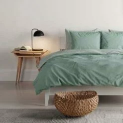Mistral Home Dekbedovertrek 100% Gewassen Katoen Groen 200x200 Cm -Cinderella Winkel 1130417283 0101