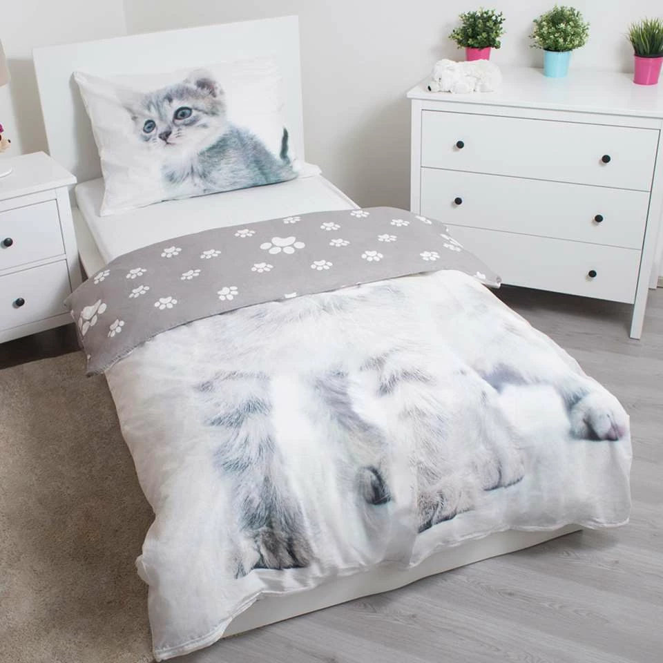 Animal Pictures Dekbedovertrek Poesjes - Eenpersoons - 140 X 200 Cm - Multi 4 Animal Pictures Dekbedovertrek Poesjes - Eenpersoons - 140 X 200 Cm - Multi - Afbeelding 2