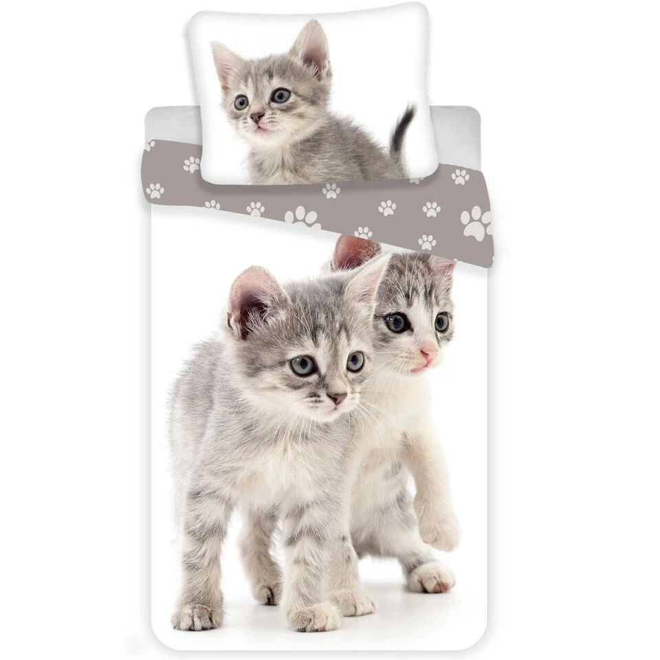 Animal Pictures Dekbedovertrek Poesjes - Eenpersoons - 140 X 200 Cm - Multi 3 Animal Pictures Dekbedovertrek Poesjes - Eenpersoons - 140 X 200 Cm - Multi