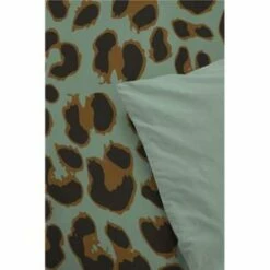 Byrklund - Dekbedovertrek Lazy Leopard - 140x220 Cm - Groen -Cinderella Winkel 1152508499 0101