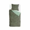 Byrklund - Dekbedovertrek Lazy Leopard - 140x220 Cm - Groen -Cinderella Winkel 1152508499