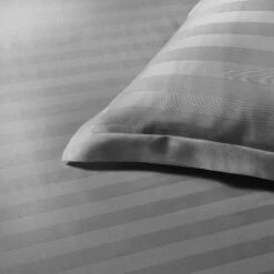 Papillon Dekbedovertrek Satijn Streep - 240x200/220 Cm - Grijs -Cinderella Winkel 1173930963 0102