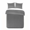 Papillon Dekbedovertrek Satijn Streep - 240x200/220 Cm - Grijs -Cinderella Winkel 1173930963