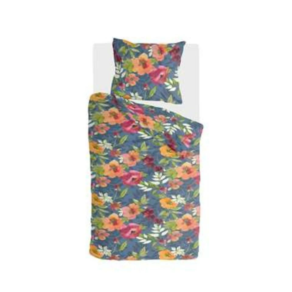 Byrklund - Dekbedovertrek Flowering Peonies - 140x220 Cm - Blauw 3 Byrklund - Dekbedovertrek Flowering Peonies - 140x220 Cm - Blauw