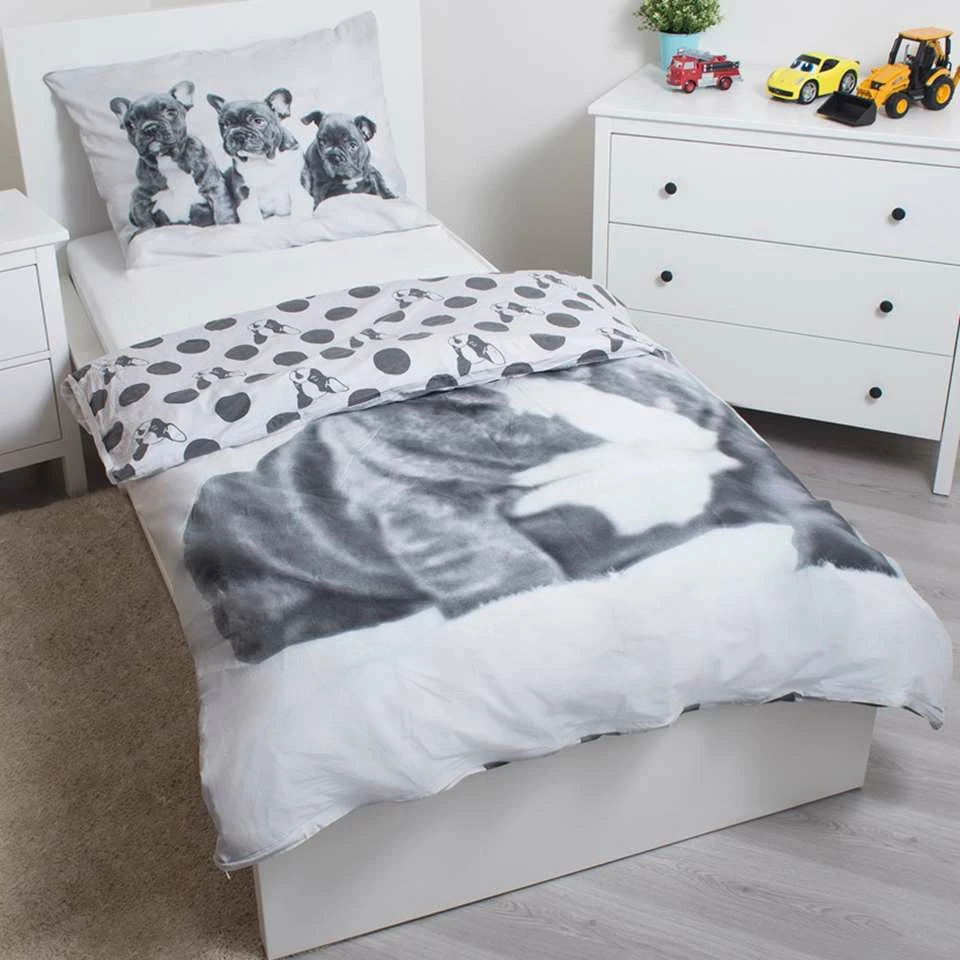Animal Pictures Bulldog - Dekbedovertrek - Eenpersoons - 140 X 200 Cm - Multi 5 Animal Pictures Bulldog - Dekbedovertrek - Eenpersoons - 140 X 200 Cm - Multi - Afbeelding 3