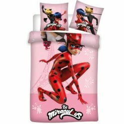 Miraculous Dekbedovertrek Duo - Eenpersoons - 140 X 200 Cm - Roze -Cinderella Winkel 1286592448 0101