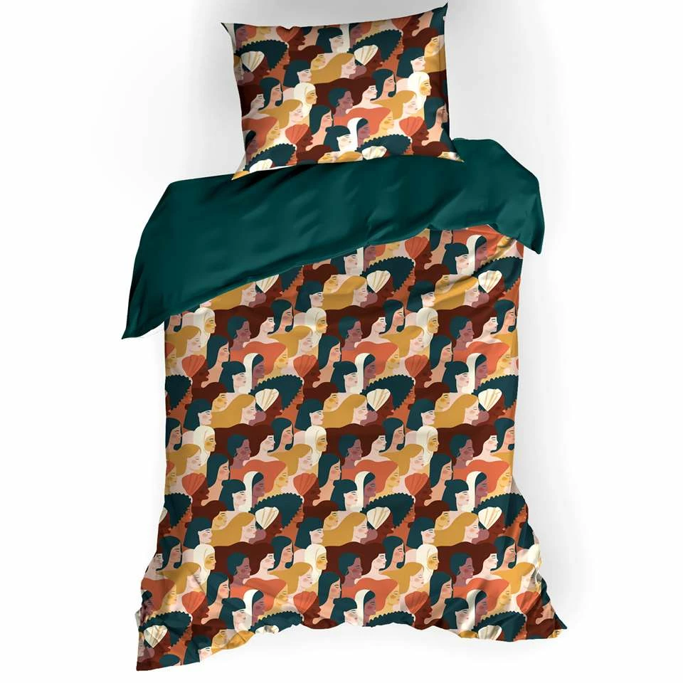 De Witte Lietaer Dekbedovertrek Anaïs - 140 X 200/220 Cm - Groen 3 De Witte Lietaer Dekbedovertrek Anaïs - 140 X 200/220 Cm - Groen