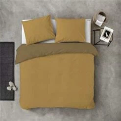 Byrklund - Dekbedovertrek Side Way - 140x220 Cm - Geel / Mosterd -Cinderella Winkel 1356752270 0102