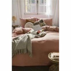 Dindi Home - Dekbedovertrek Plain Beauty - 200x220 Cm - Terra -Cinderella Winkel 1397994520 0103