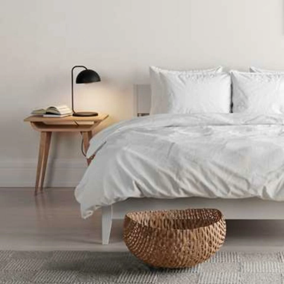 Mistral Home Dekbedovertrek 100% Gewassen Katoen Wit 260x240 Cm 4 Mistral Home Dekbedovertrek 100% Gewassen Katoen Wit 260x240 Cm - Afbeelding 2