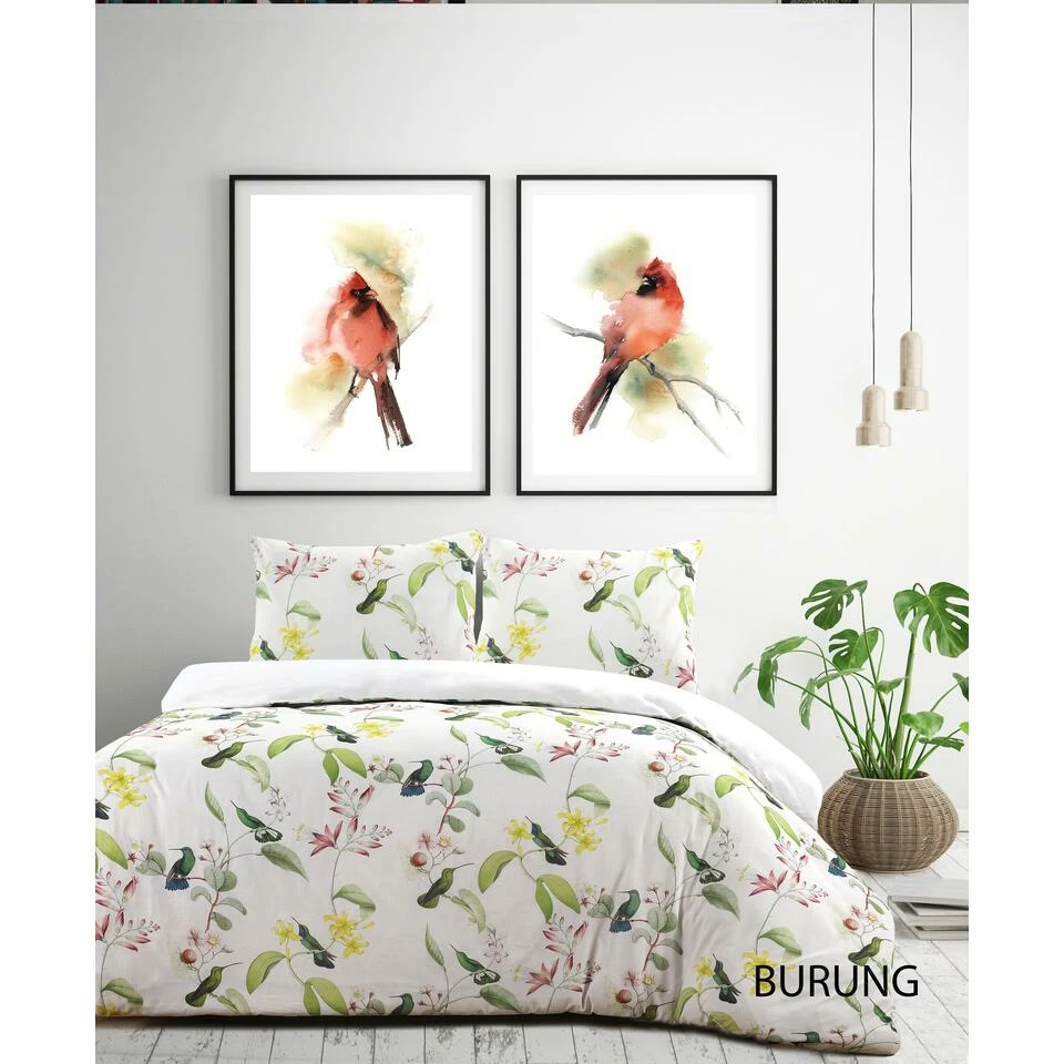 Papillon Dekbedovertrek Burung - 240x200/220 Cm - Multikleur 4 Papillon Dekbedovertrek Burung - 240x200/220 Cm - Multikleur - Afbeelding 2