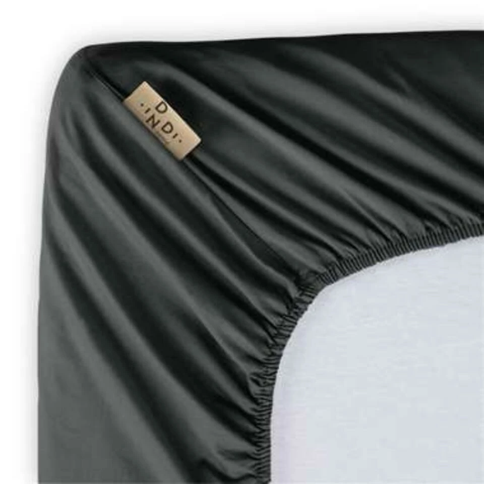 Dindi Home - Hoeslaken Basic Beauty - 160x200 Cm - Zwart 6 Dindi Home - Hoeslaken Basic Beauty - 160x200 Cm - Zwart - Afbeelding 4